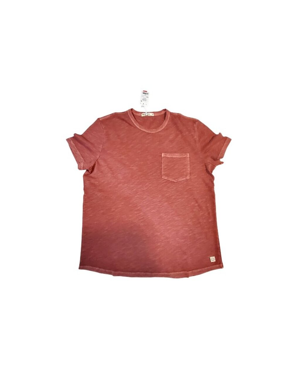 Marine Layer Vintage Heavy Slub Pocket Tee Marsala Size Medium Crew neckline
